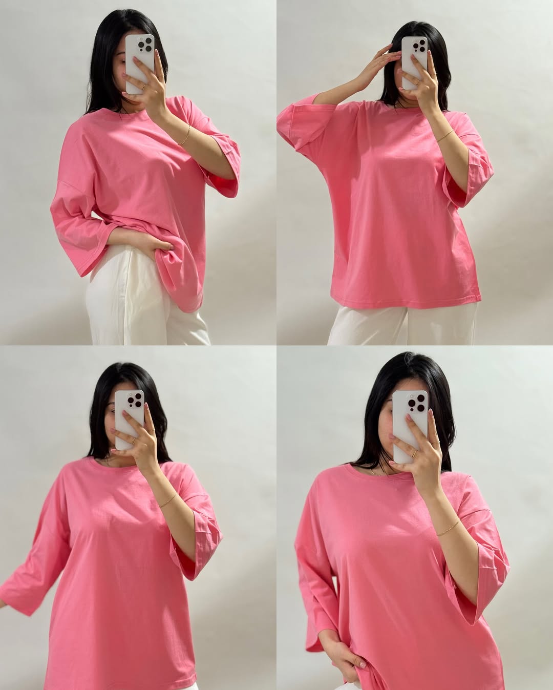 Over size different colour t-shirt