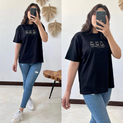 Women’s  Casual T-Shirt –, Round Neck, Half Sleeve,