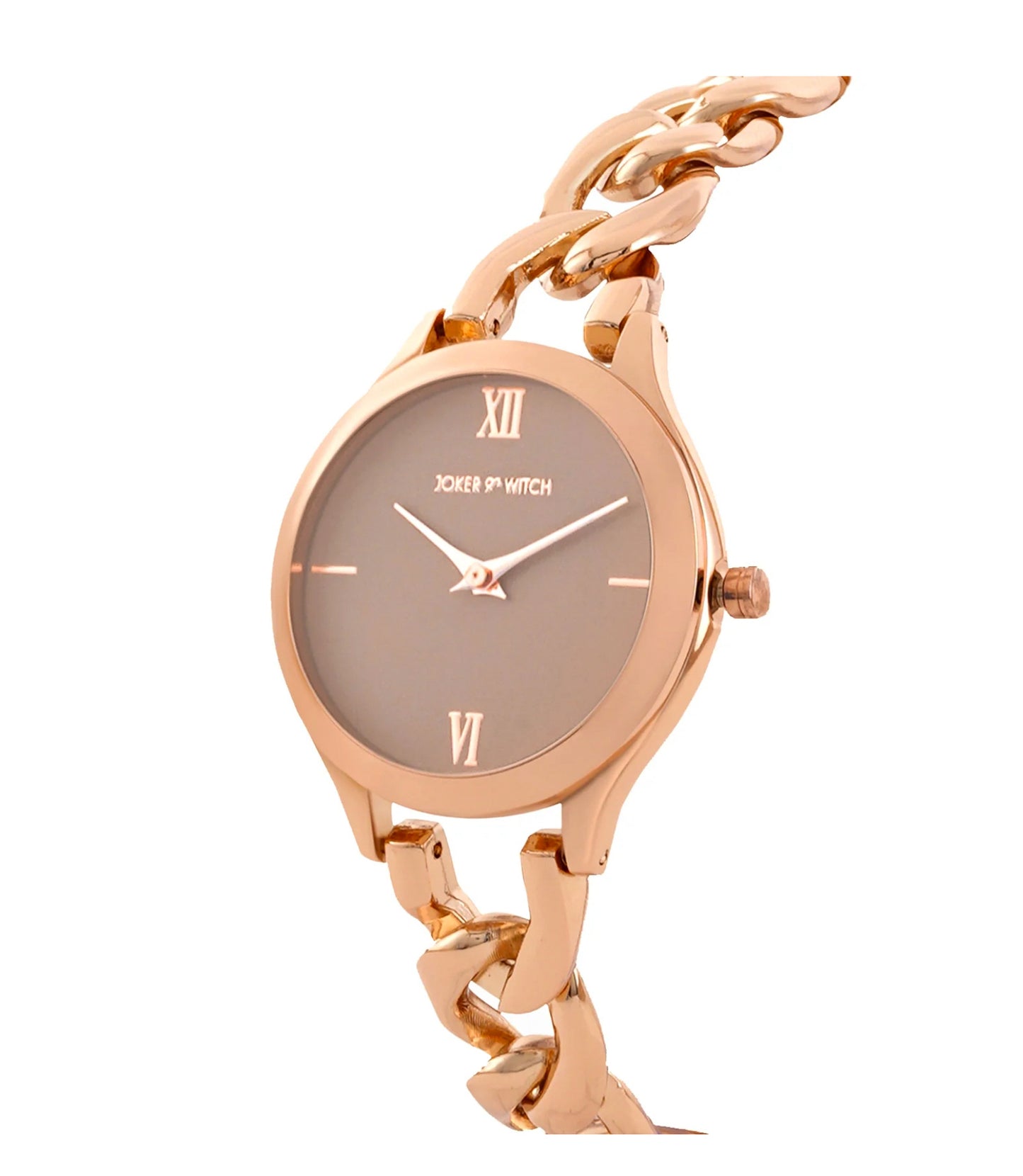 VEGAS TAUPE DIAL ROSE GOLD METALLIC WATCH