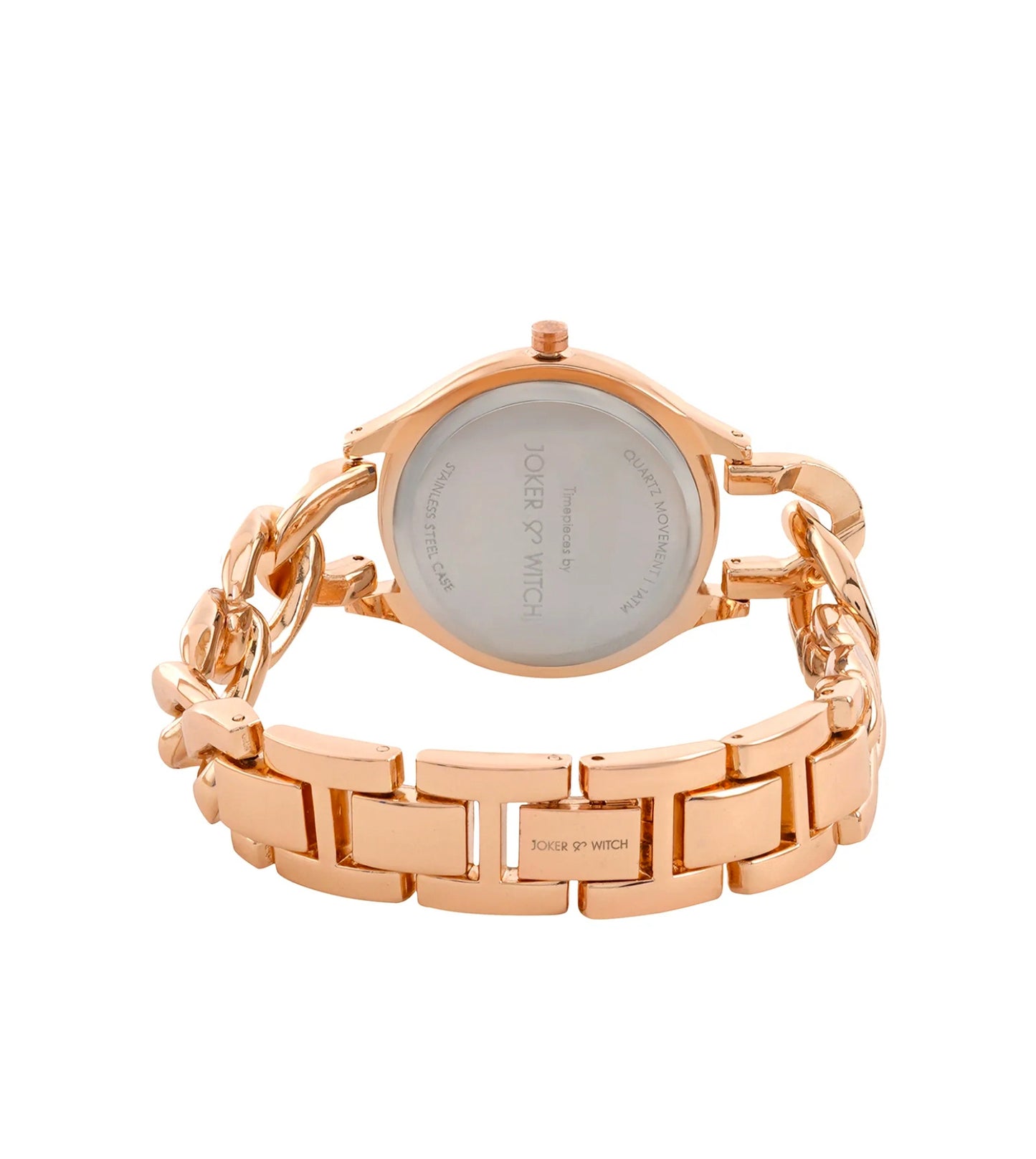 VEGAS TAUPE DIAL ROSE GOLD METALLIC WATCH