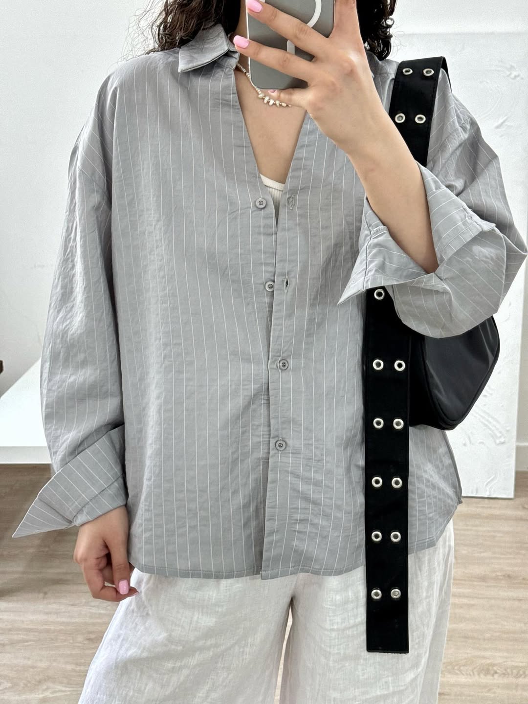 Oversized  Striped Shirt for Women –
