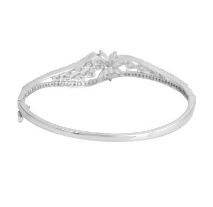 Estele Glowing Sophistication: Elegant American Diamond Bracelet with Classic Rhodium Finish for Women Designed for Effortless Comfort & Timeless Charm