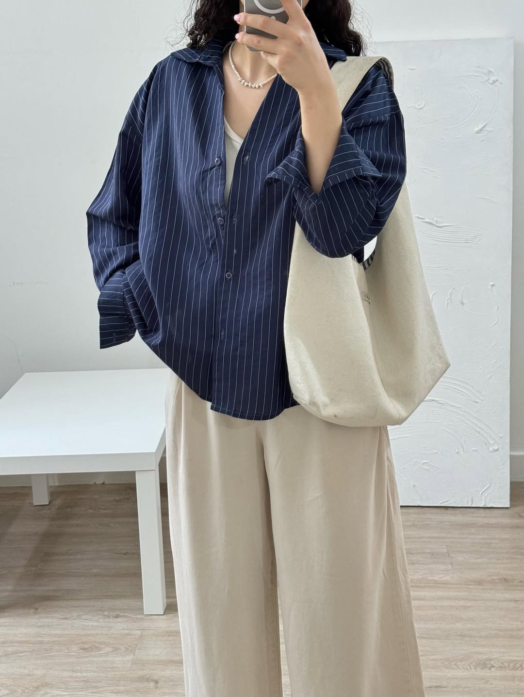 Oversized  Striped Shirt for Women –