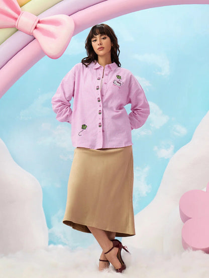 Hello Kitty: Very Plaid Women Boyfriend Shirts.