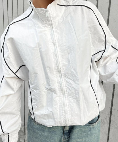 White& black track jacket for girls