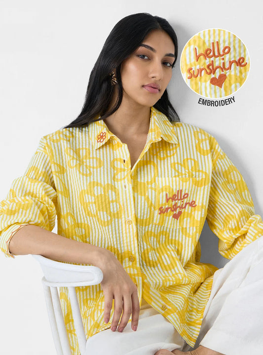 TSS Originals: Hello Sunshine Women Boyfriend Shirts