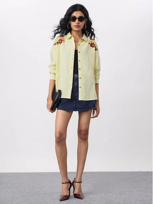 Cotton Linen Shirt: Dragon   Women Boyfriend Shirts