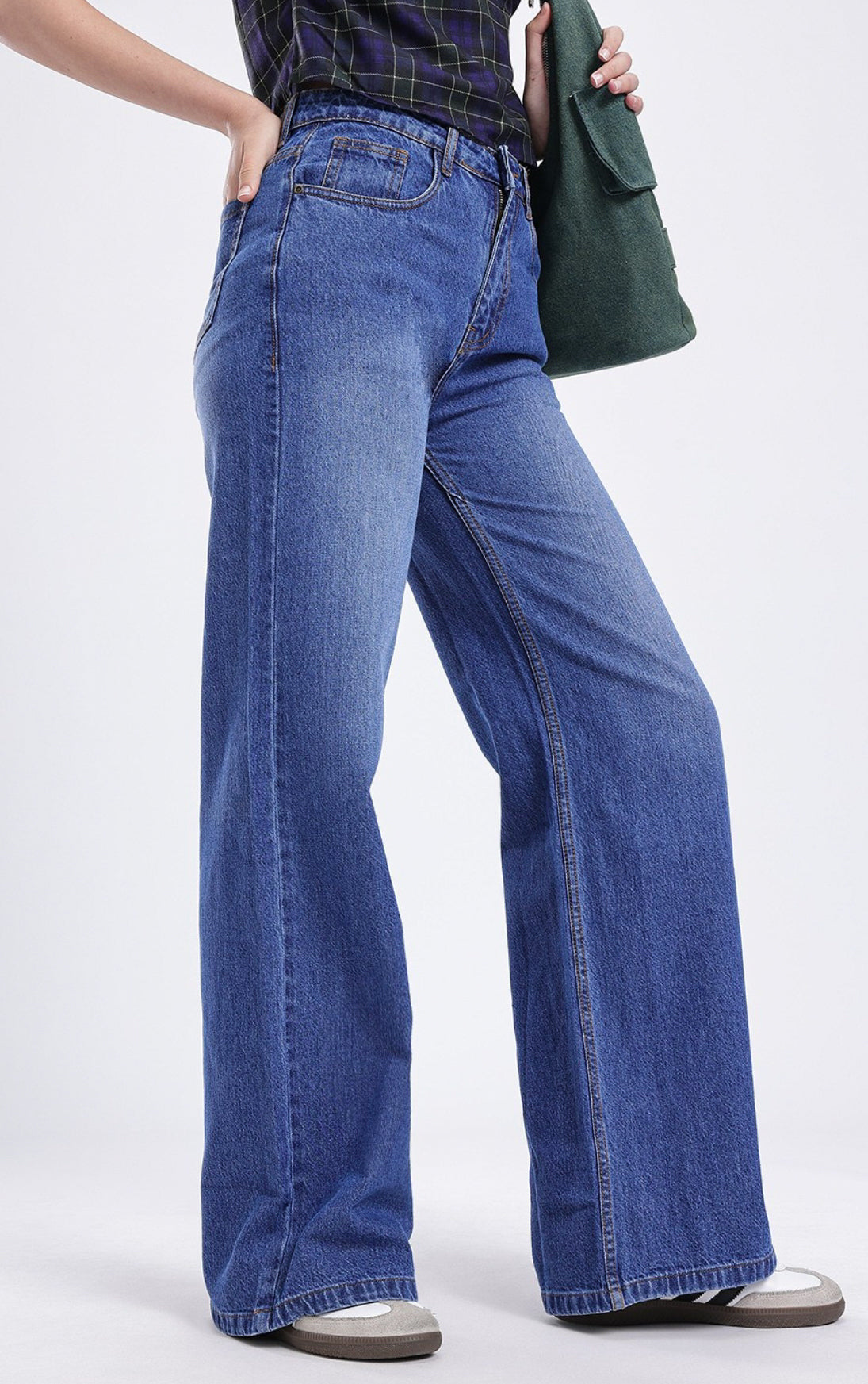 Women Mid-Rise Light Fade Pure Cotton Wide Leg