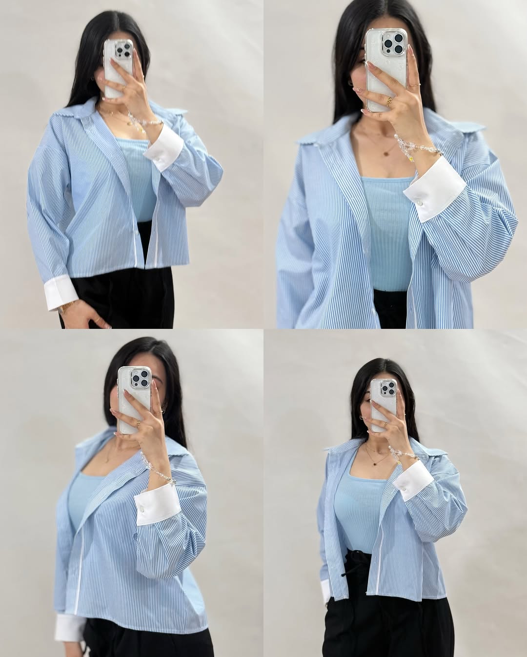 Oversized  Striped Shirt for Women –