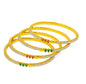 Estele Gold Polish CZ Bangles for Women Size 2.6 Set of 4 with Ruby & Green Stones Ideal for Traditional Wear & Gifting OSBR-VK11090-26 BANGLE