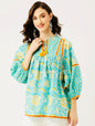 Turquoise Boho Printed
Top