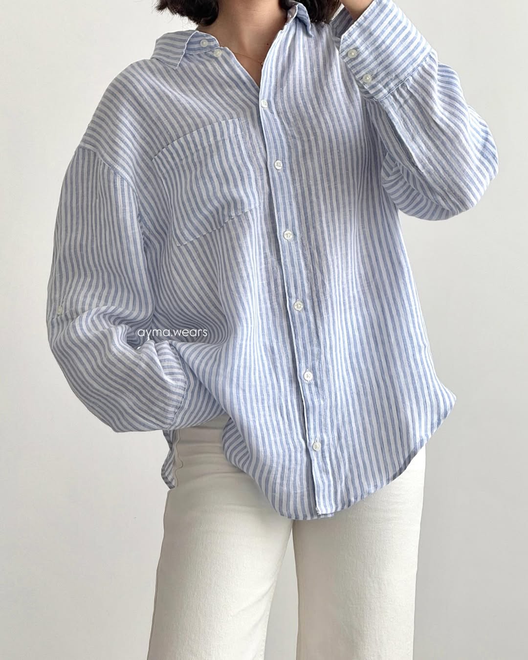 Oversized striped Shirt for Women –