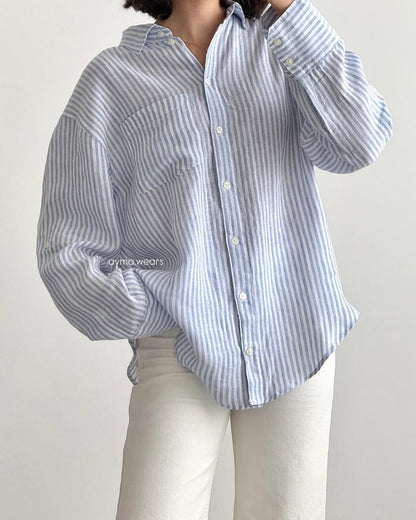 Oversized striped Shirt for Women –