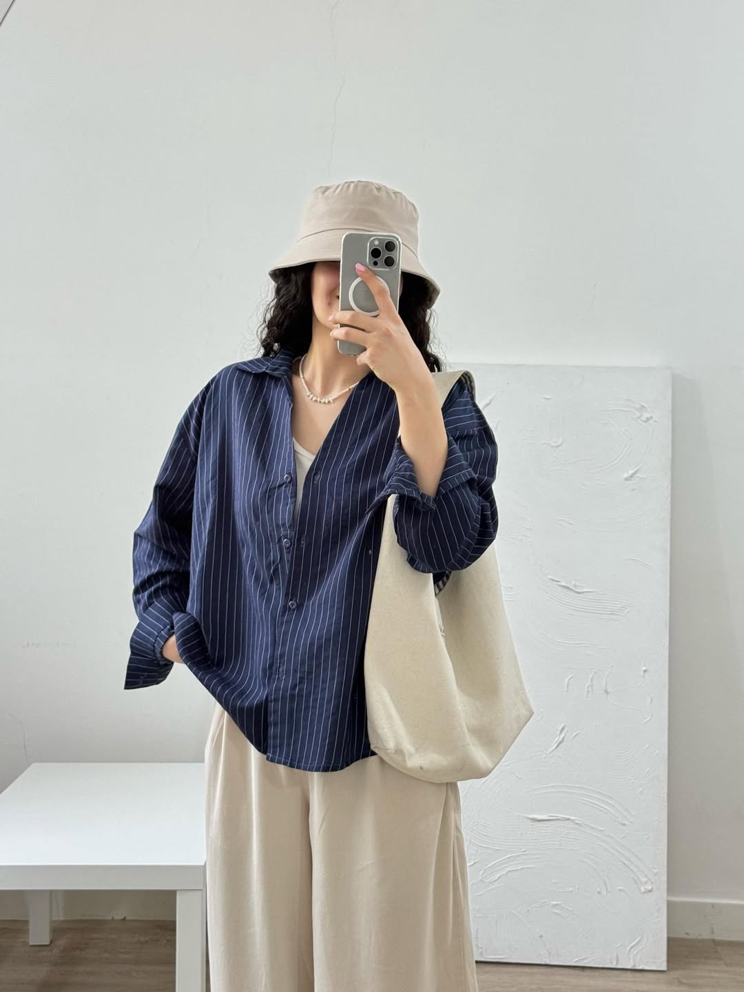 Oversized  Striped Shirt for Women –