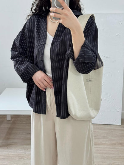 Oversized  Striped Shirt for Women –