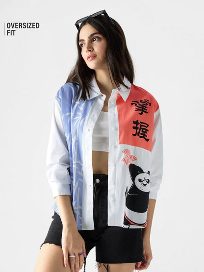 Kung Fu Panda: Fearless Women Boyfriend Shirts.
