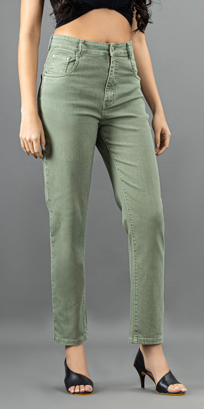 Regular fit jeans green colour
