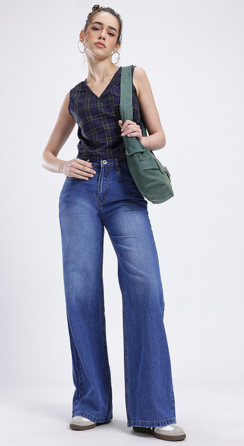 Women Mid-Rise Light Fade Pure Cotton Wide Leg