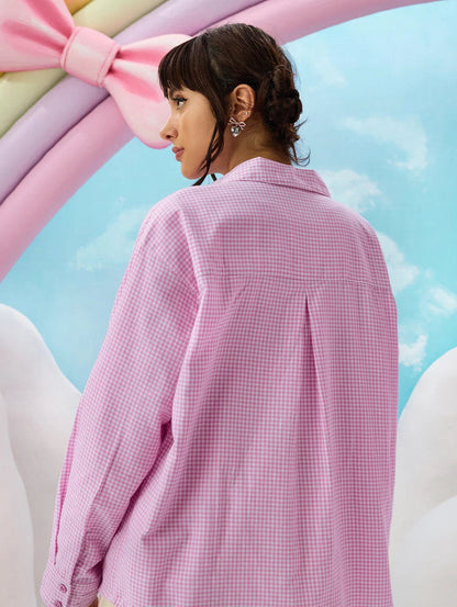 Hello Kitty: Very Plaid Women Boyfriend Shirts.