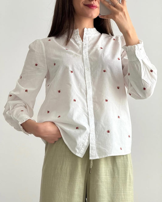 Oversized  white Shirt for Women –