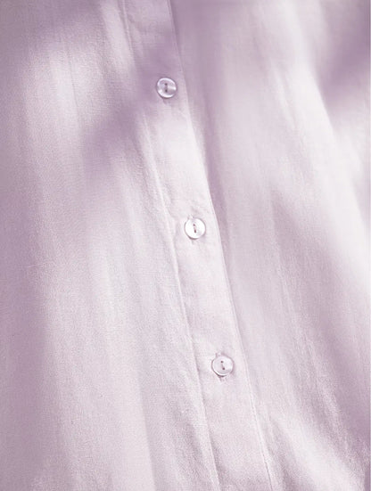 Cotton Linen: Lavender Women Boyfriend Shirts.