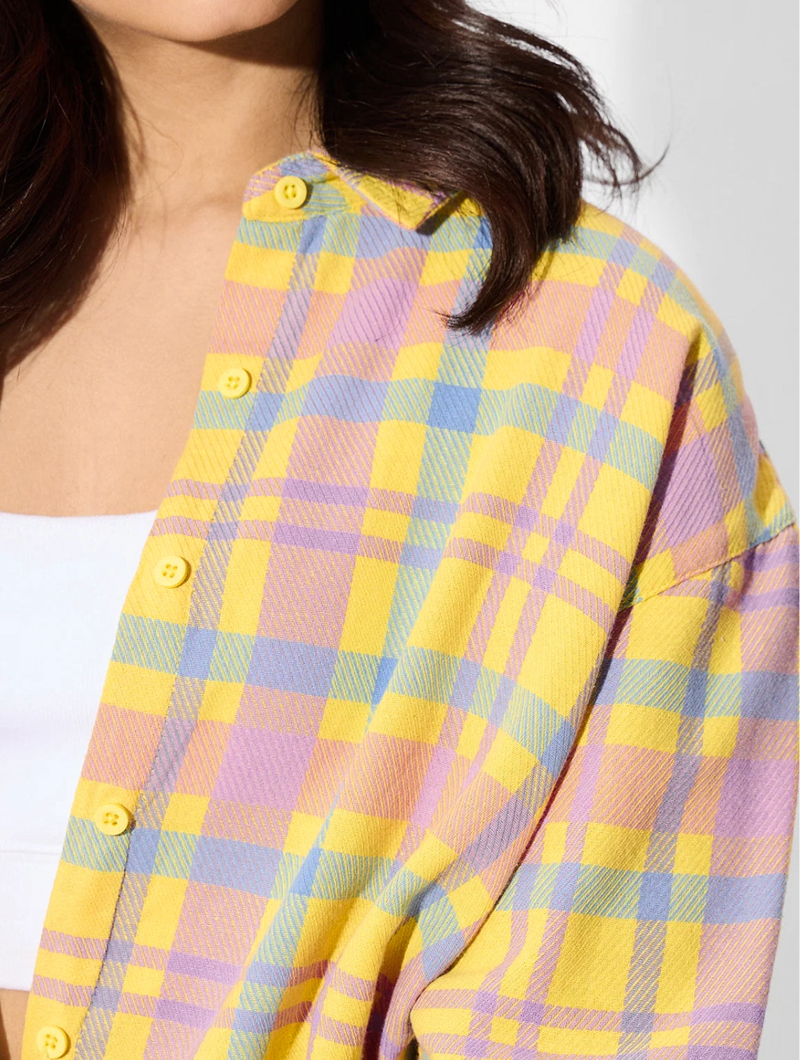 Plaid Shirt: Citron Women Boyfriend Shirts.