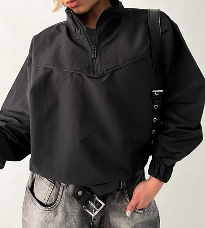 White & black track jacket for girls