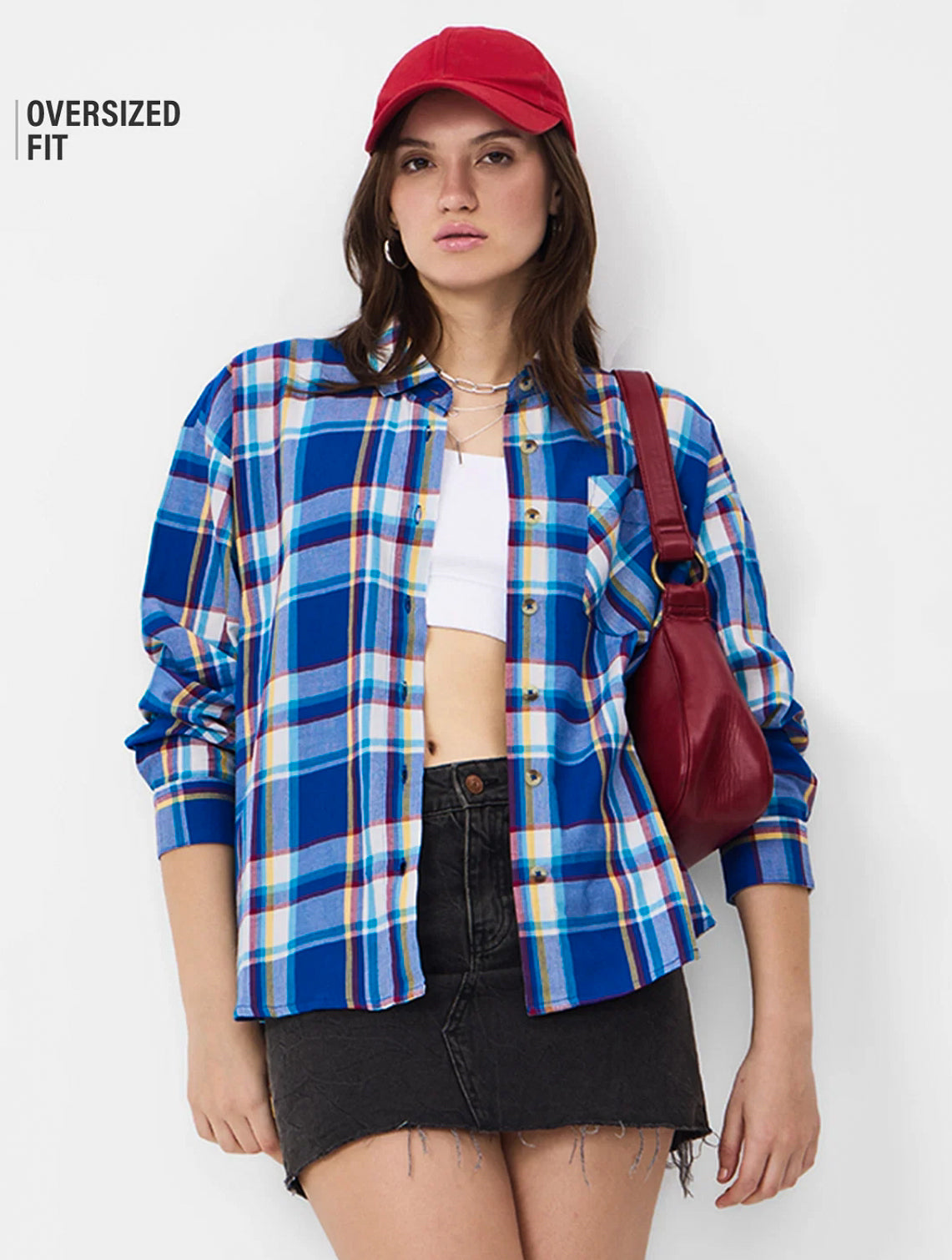 Plaid Shirt: Avril Women Boyfriend Shirts.