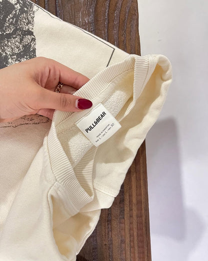 Women’s Oversized Casual T-Shirt –, Round Neck, Half Sleeve,