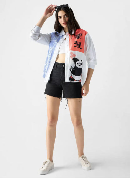 Kung Fu Panda: Fearless Women Boyfriend Shirts.