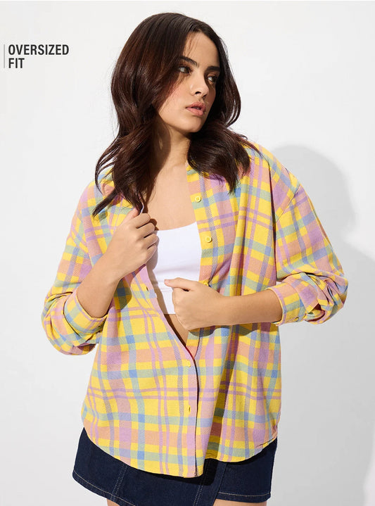 Plaid Shirt: Citron Women Boyfriend Shirts.