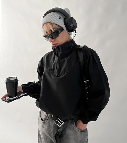 White & black track jacket for girls