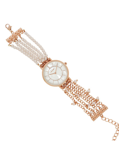 CONSTANCE WHITE MOP DIAL SINGLE WRAP ROSE GOLD WATCH