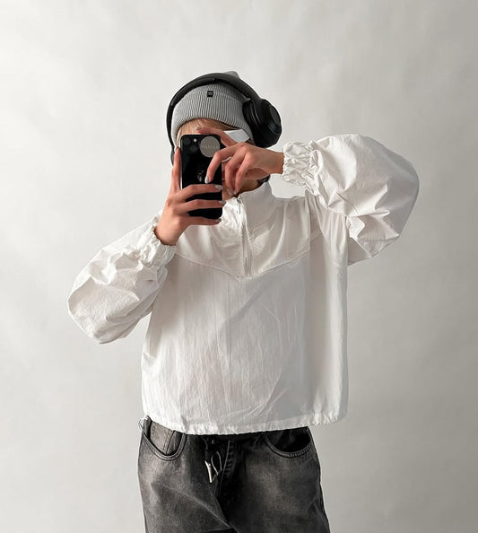 White & black track jacket for girls