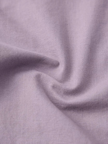 Cotton Linen: Deep Lavender Women Shirts
