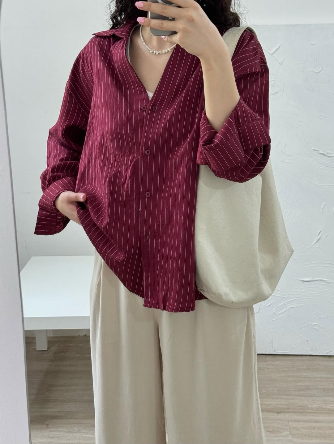 Oversized  Striped Shirt for Women –