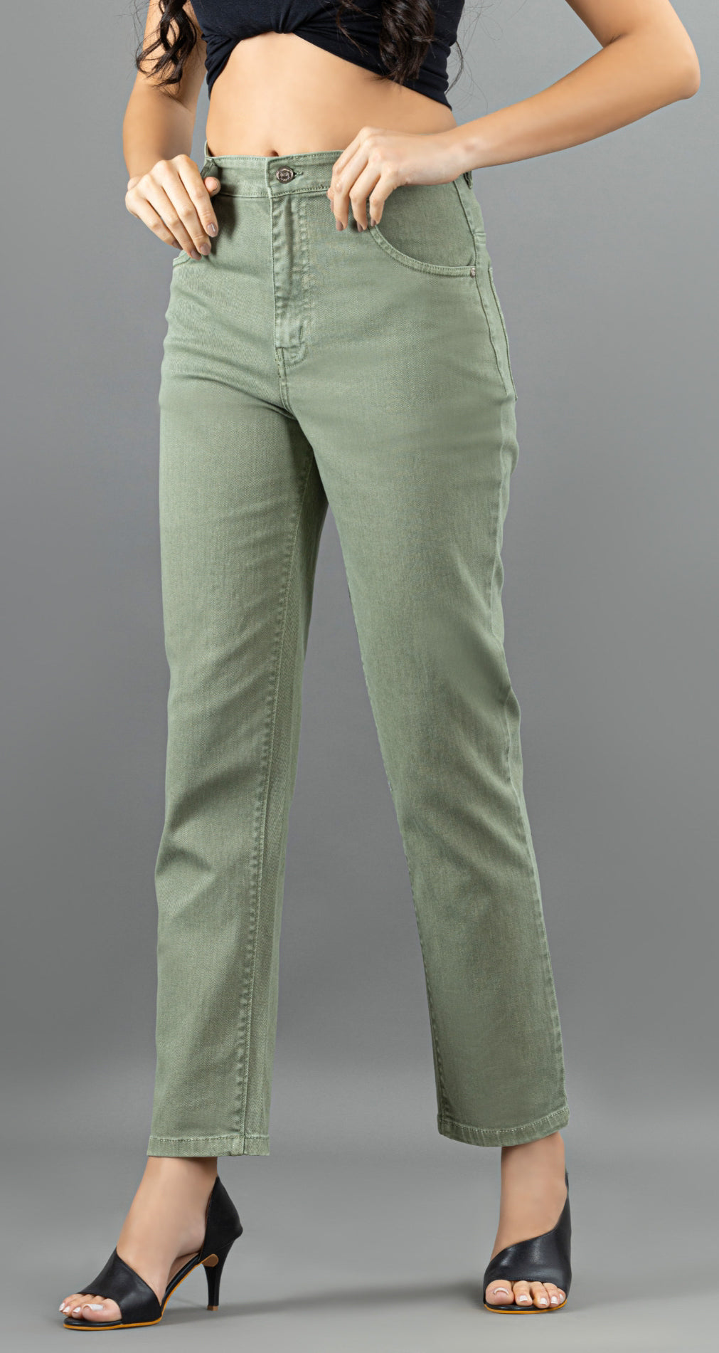 Regular fit jeans green colour