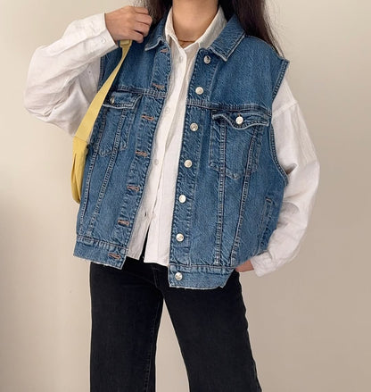 Girls' Denim Jacket - Casual Light, Regular, Light Blue