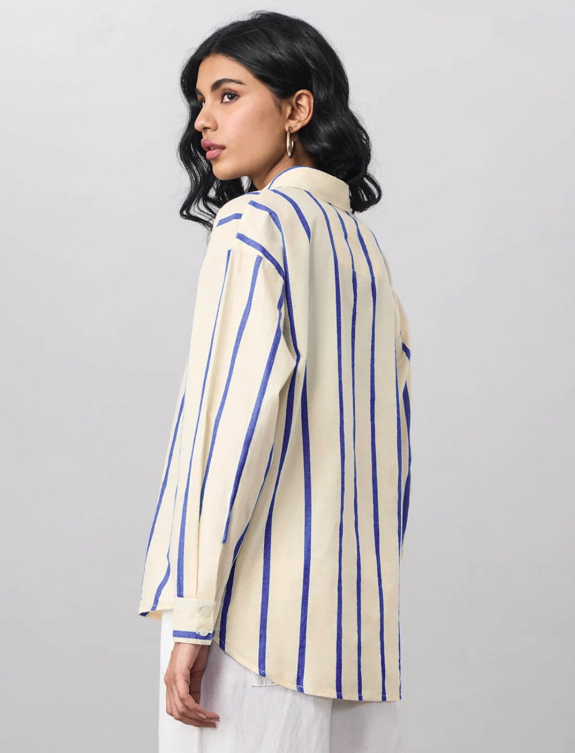 Stripe Shirt: Sailor Women Boyfriend Shirts.