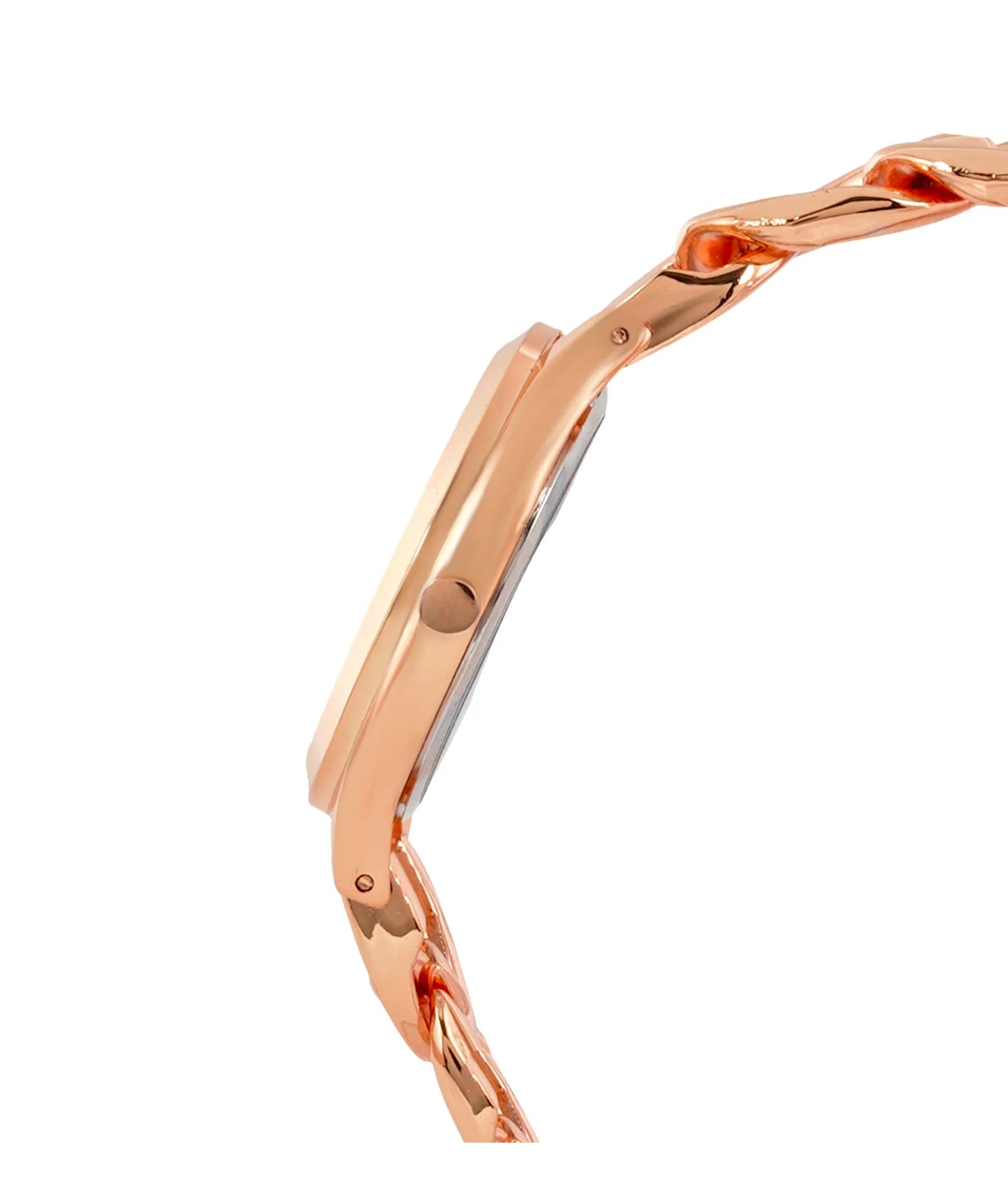 VEGAS TAUPE DIAL ROSE GOLD METALLIC WATCH