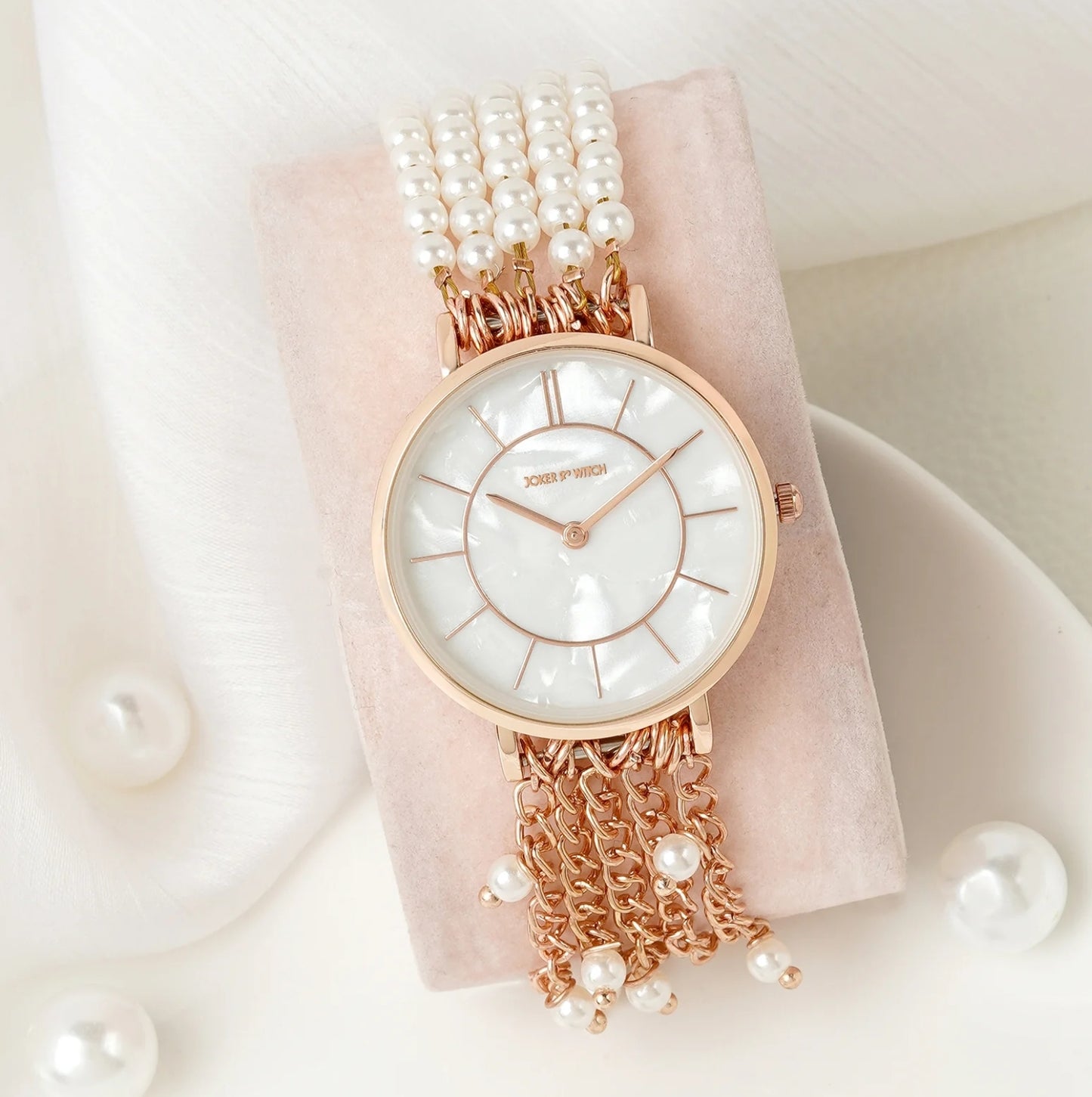 CONSTANCE WHITE MOP DIAL SINGLE WRAP ROSE GOLD WATCH