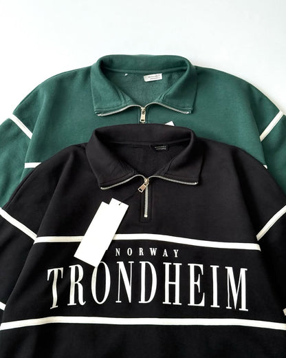 Unisex Half-Zip Sweatshirt – Black