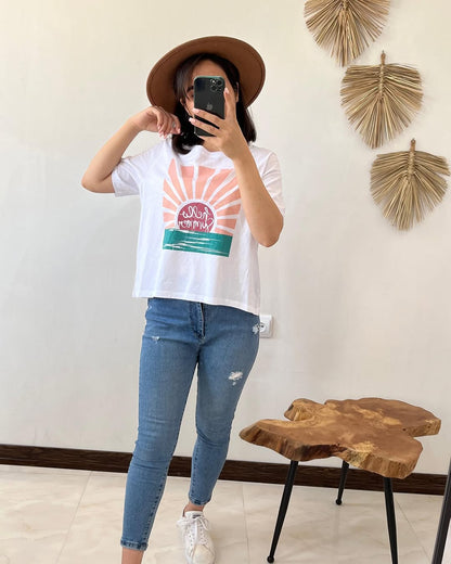 California Girl Graphic Oversized Cotton T-Shirt –