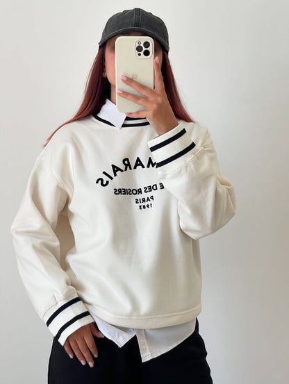 White Oversized Sweatshirt