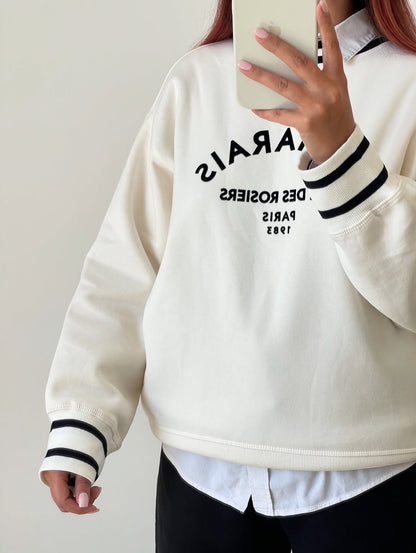 White Oversized Sweatshirt