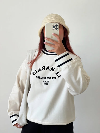 White Oversized Sweatshirt