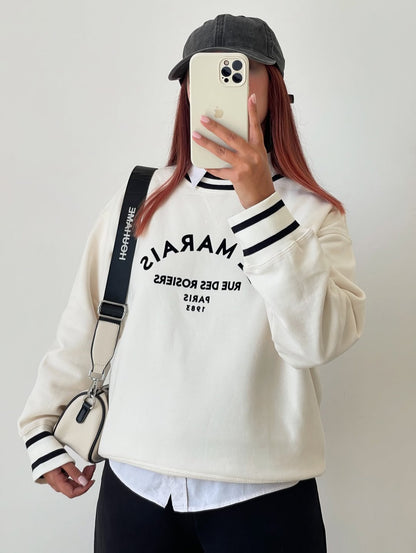 White Oversized Sweatshirt